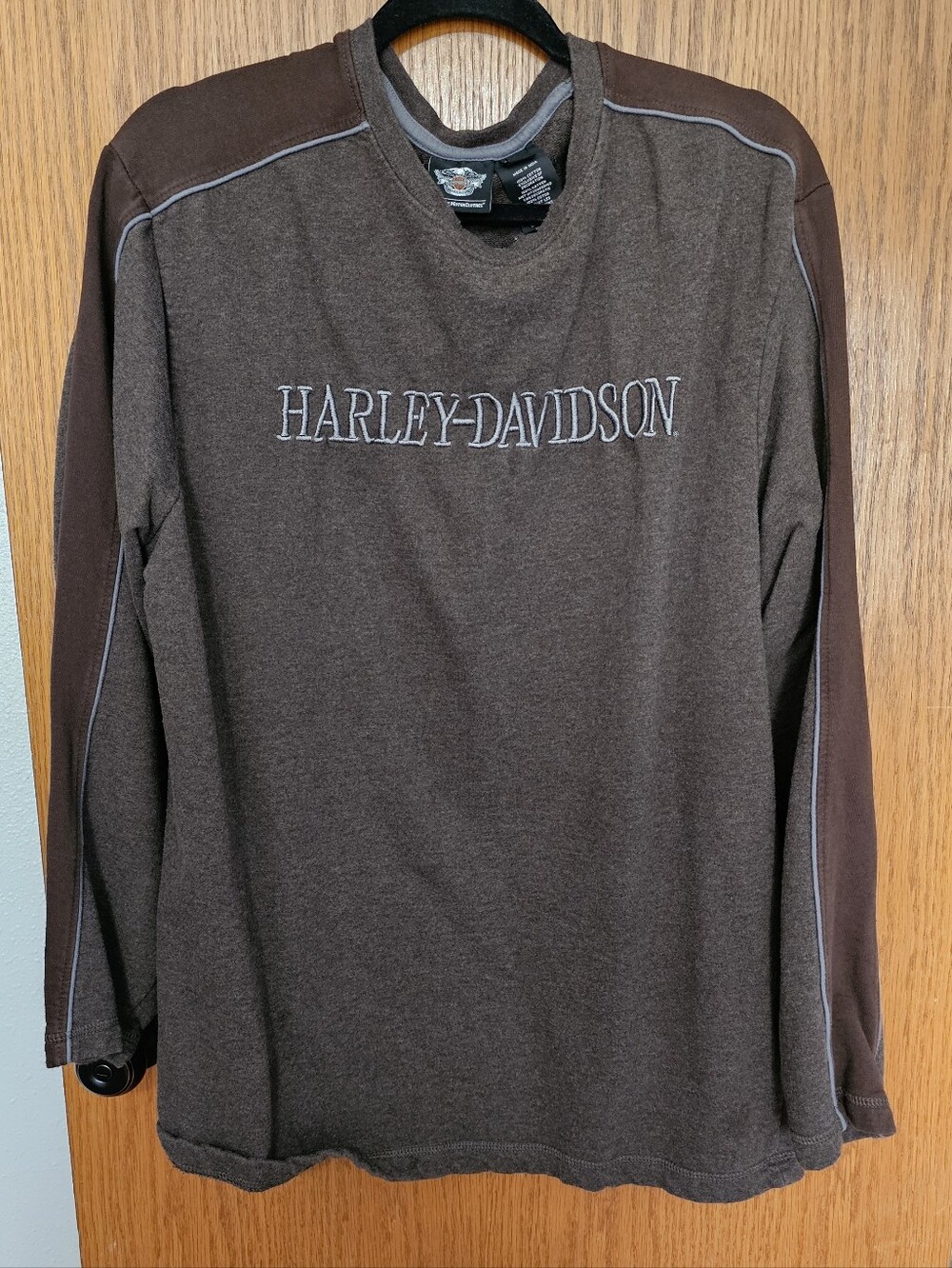 FINAL...Harley-Davidson Brown Long Sleeve Logo Tee